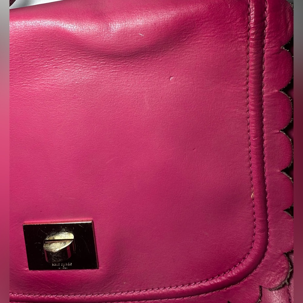 Kate Spade Maple Court Jazmin Scalloped Leather Crossbody Bag in Pink - Picture 15 of 15